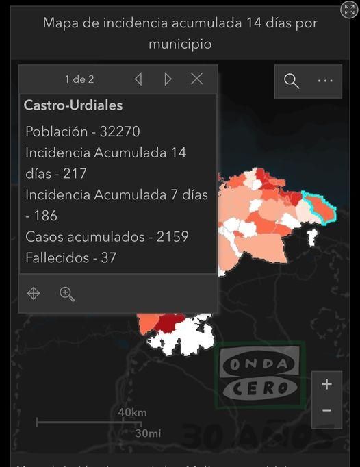Castro registra 19 nuevos casos de covid y una notable subida de la incidencia