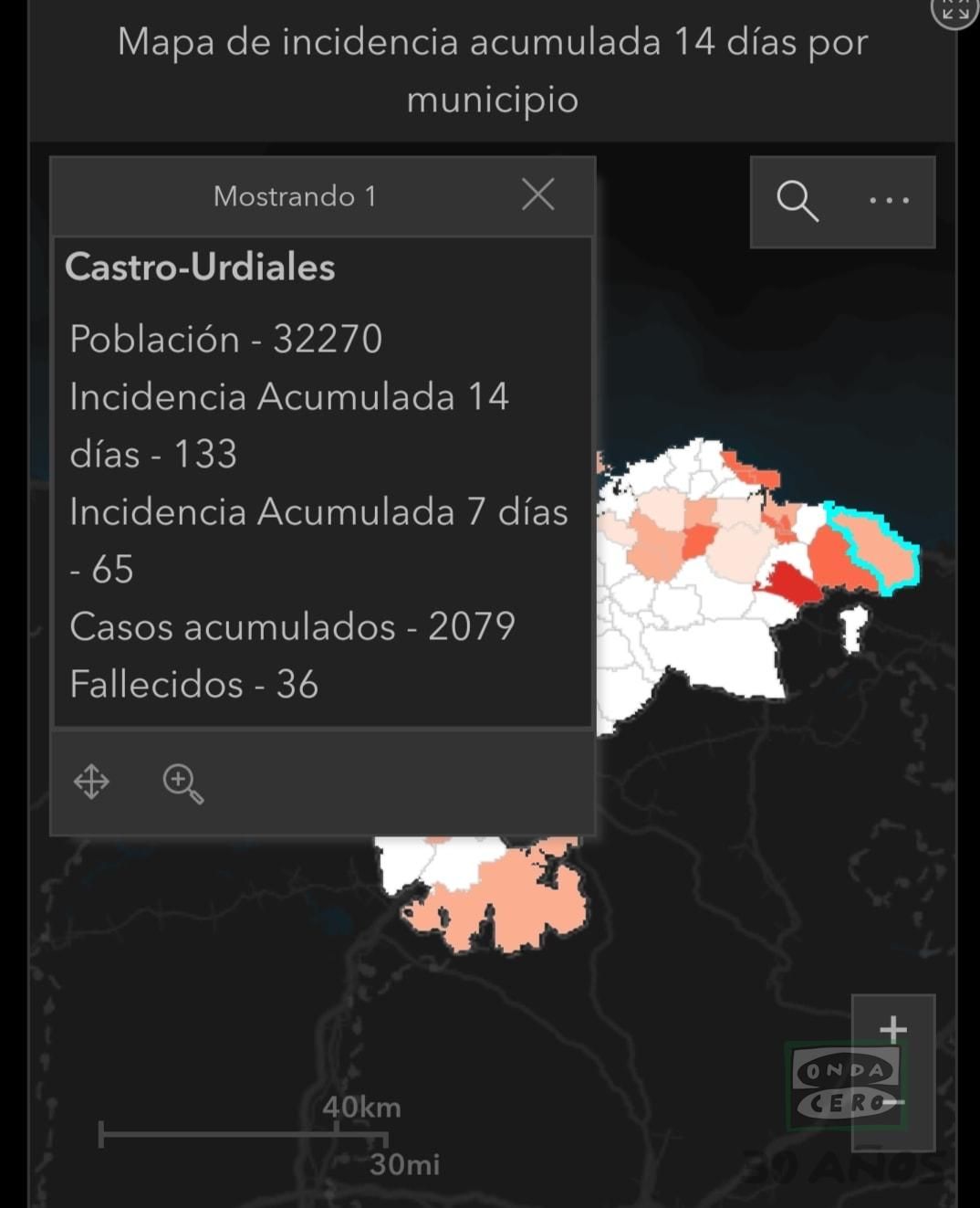 Castro Urdiales registra un único caso de covid y un descenso de la incidencia
