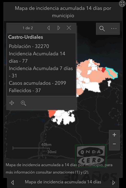 Un único positivo y sigue bajando la incidencia por covid en Castro