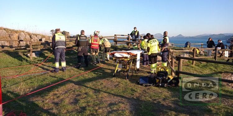 Caída de un hombre de 82 años en el socavón de Ostende