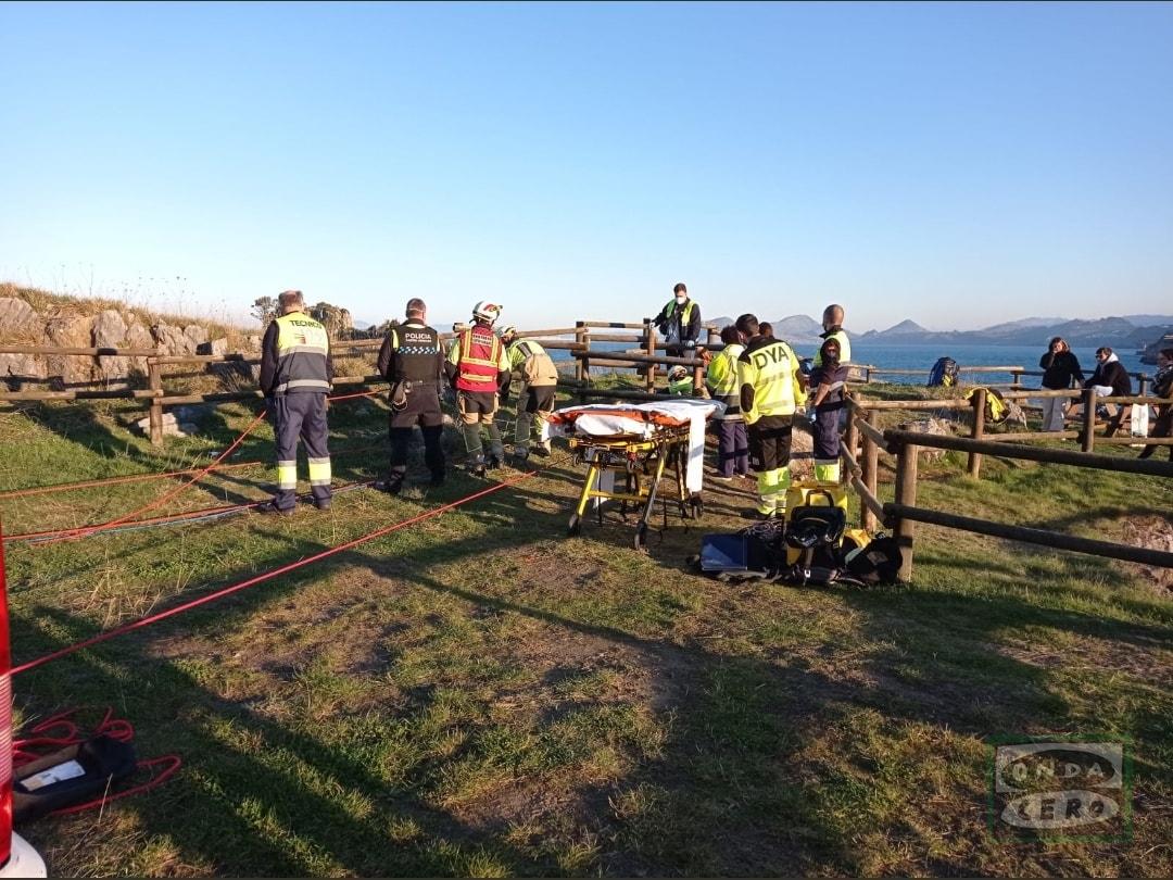 Caída de un hombre de 82 años en el socavón de Ostende