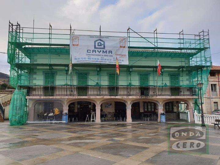 Obras en el antiguo edificio de la Junta de Otañes