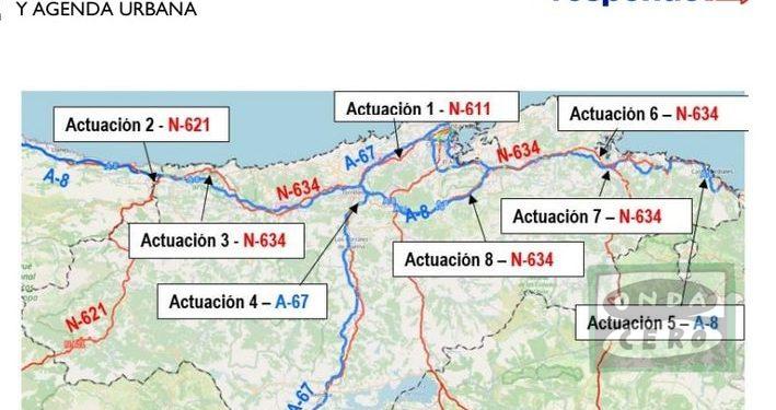 El Ministerio de Transportes adjudica las obras de mejora de 8 intersecciones en varias carreteras de Cantabria, entre ellas dos glorietas en la zona de acceso a la autovía y un itinerario peatonal y de bicis entre Brazomar y Sámano
