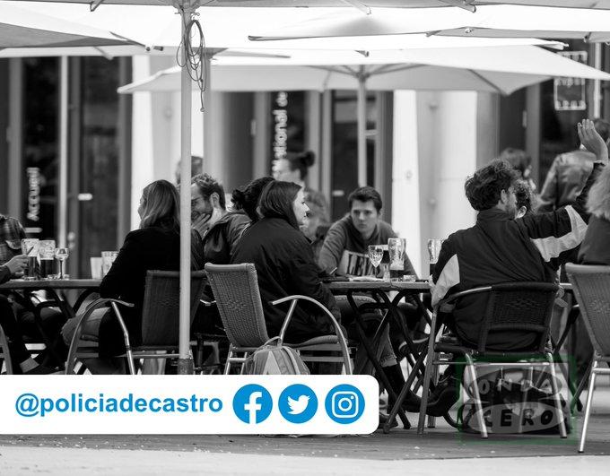 Cinco establecimientos de Castro sancionados este fin de semana por incumplir la ordenanza de terrazas
