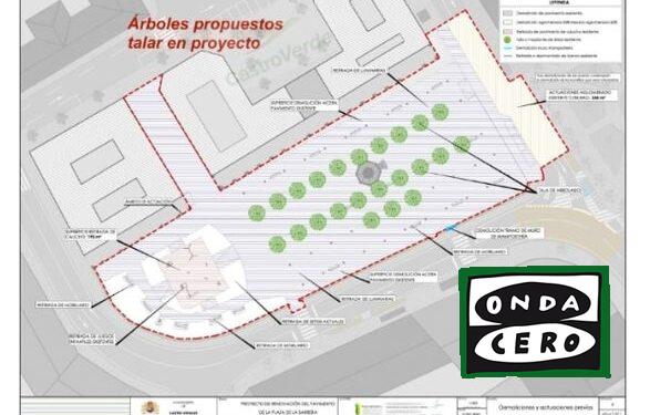 El proyecto de reforma de La Barrera prevé la tala de 23 plátanos, demolición del parque infantil, sustitución de parterres y farolas
