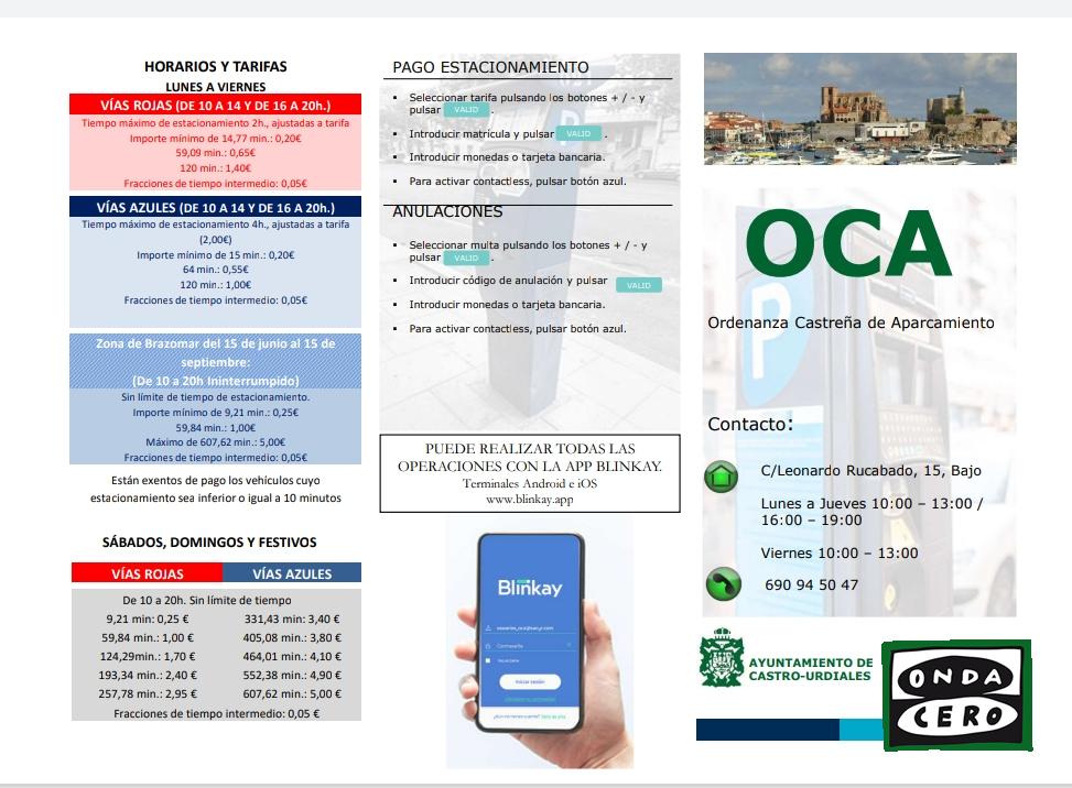 Todo lo que necesitas conocer para aparcar en Castro con la OCA