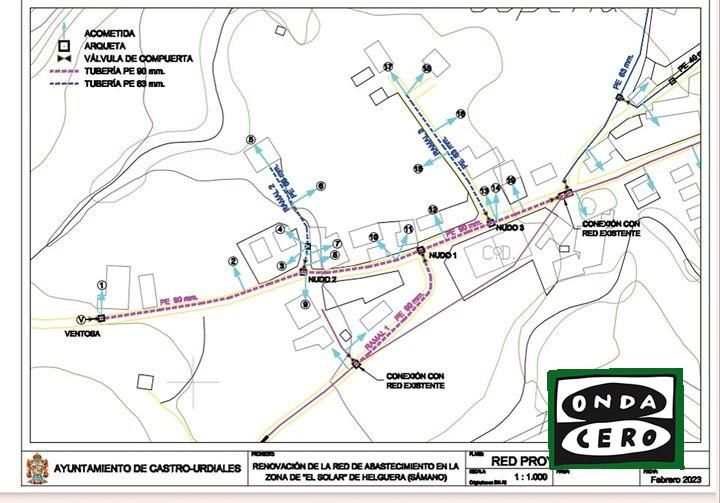 Renovación de la instalación de abastecimiento de agua de ‘El Solar’ en Helguera
