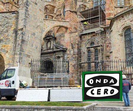 Arrancan las obras de restauración de los muros exteriores de la nave central de la iglesia Santa María de Castro Urdiales