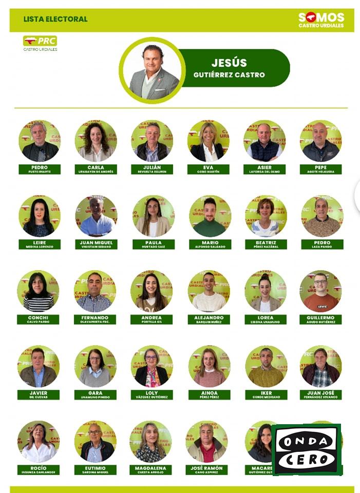 Candidatura electoral del PRC a la Alcaldía y Juntas vecinales de Castro Urdiales