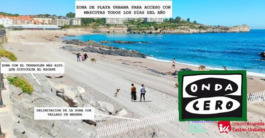 Podemos-IU proponen acotar una zona de la playa de Ostende con acceso para perros durante todo el año