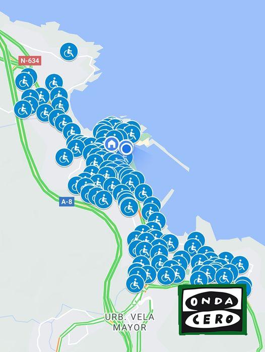 La Policía local tiene intención de completar el plano digital de aparcamiento para personas con movilidad reducida en Castro con la ocupación de las plazas en tiempo real