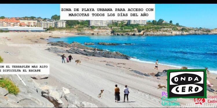 Podemos-IU plantean acotar una zona en la playa de Ostende para el acceso con mascotas durante todo el año