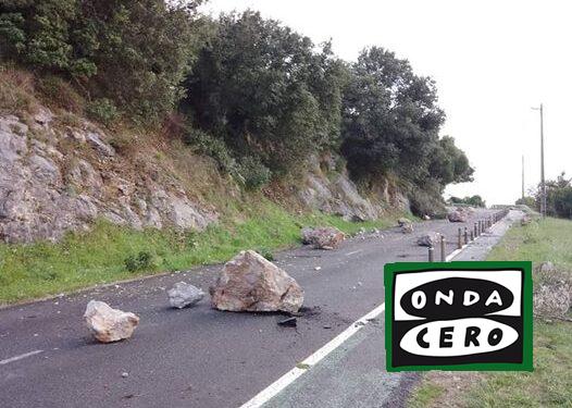 La alcaldesa de Castro declara la situación de emergencia por los desprendimientos de rocas en la carretera de acceso a Sonabia