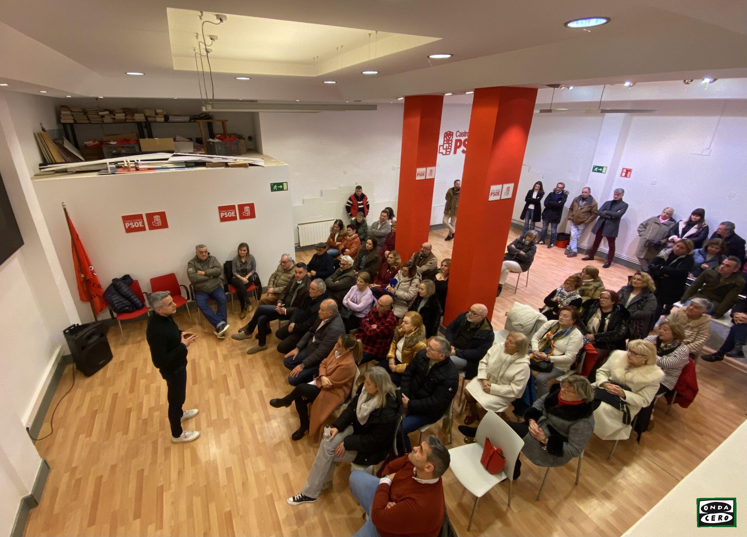 Pablo Zuloaga repasa en Castro los «éxitos de gestión» en el municipio que permitieron al PSOE ser la primera fuerza en las elecciones locales y autonómicas de 2023