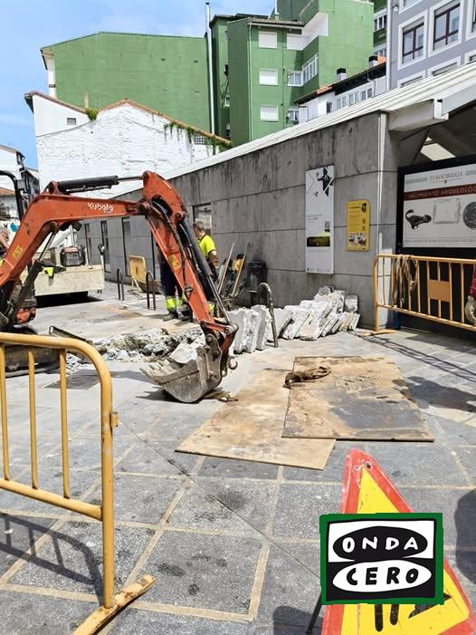 Comienzan las obras de saneamiento en el Centro de interpretación Flaviobriga de Castro para evitar las inundaciones en el yacimiento