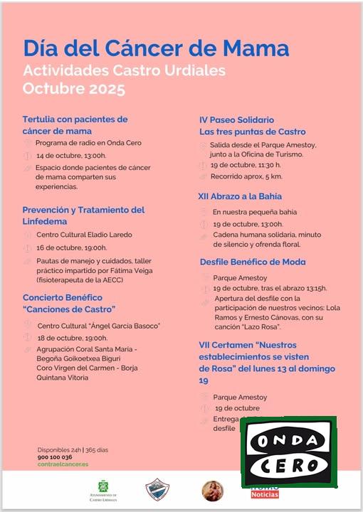 Castro se suma al Día del cáncer de mama con distintas actividades para concienciar en la prevención