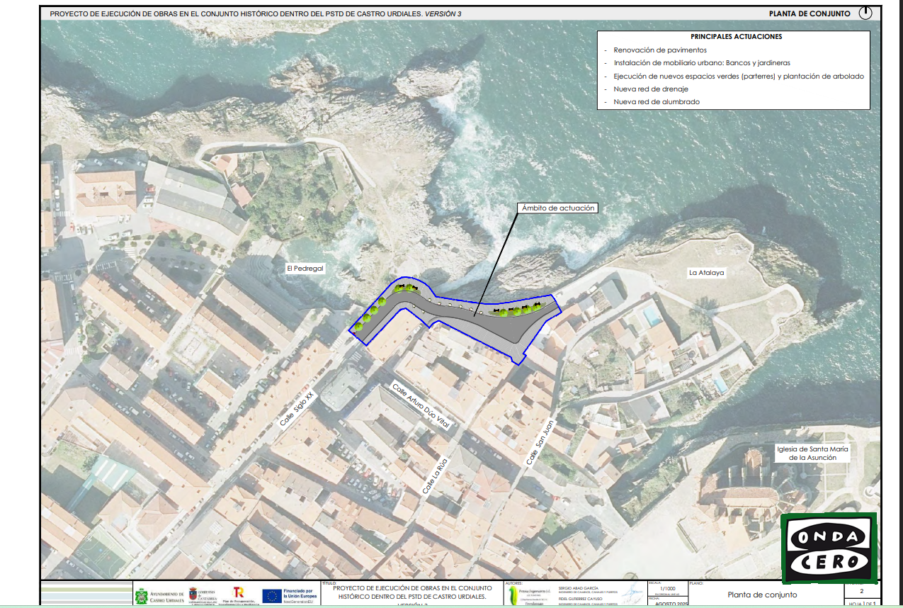 El Ayuntamiento de Castro Urdiales licita las obras de mejora de la subida a La Atalaya por importe de casi 490.000 euros y seis meses de ejecución