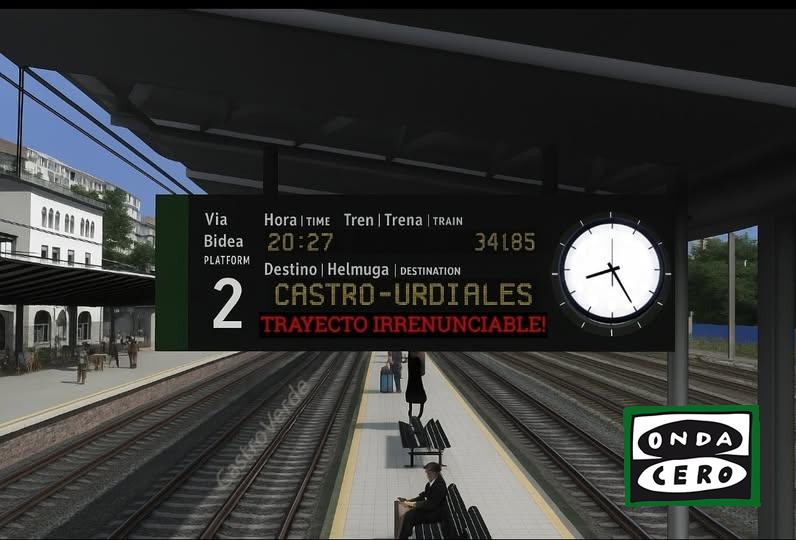 Se somete a información pública el estudio informativo del tren entre Bilbao y Santander