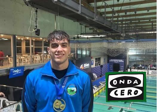 Teo Del Riego, Campeón de España de natación en 50 mariposa