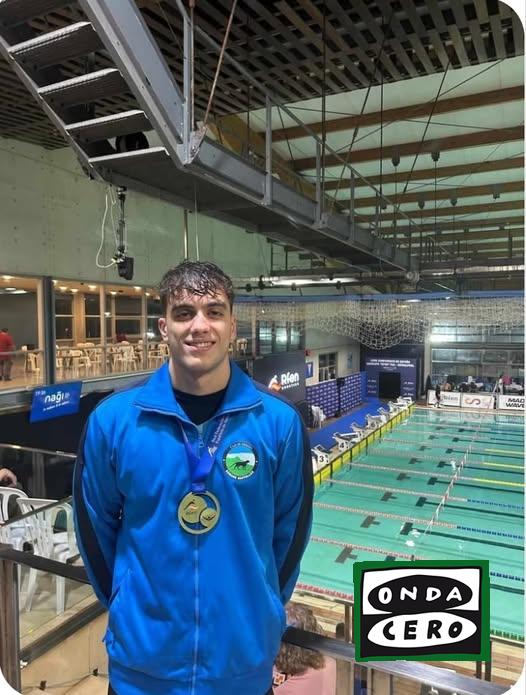 Teo Del Riego, Campeón de España de natación en 50 mariposa