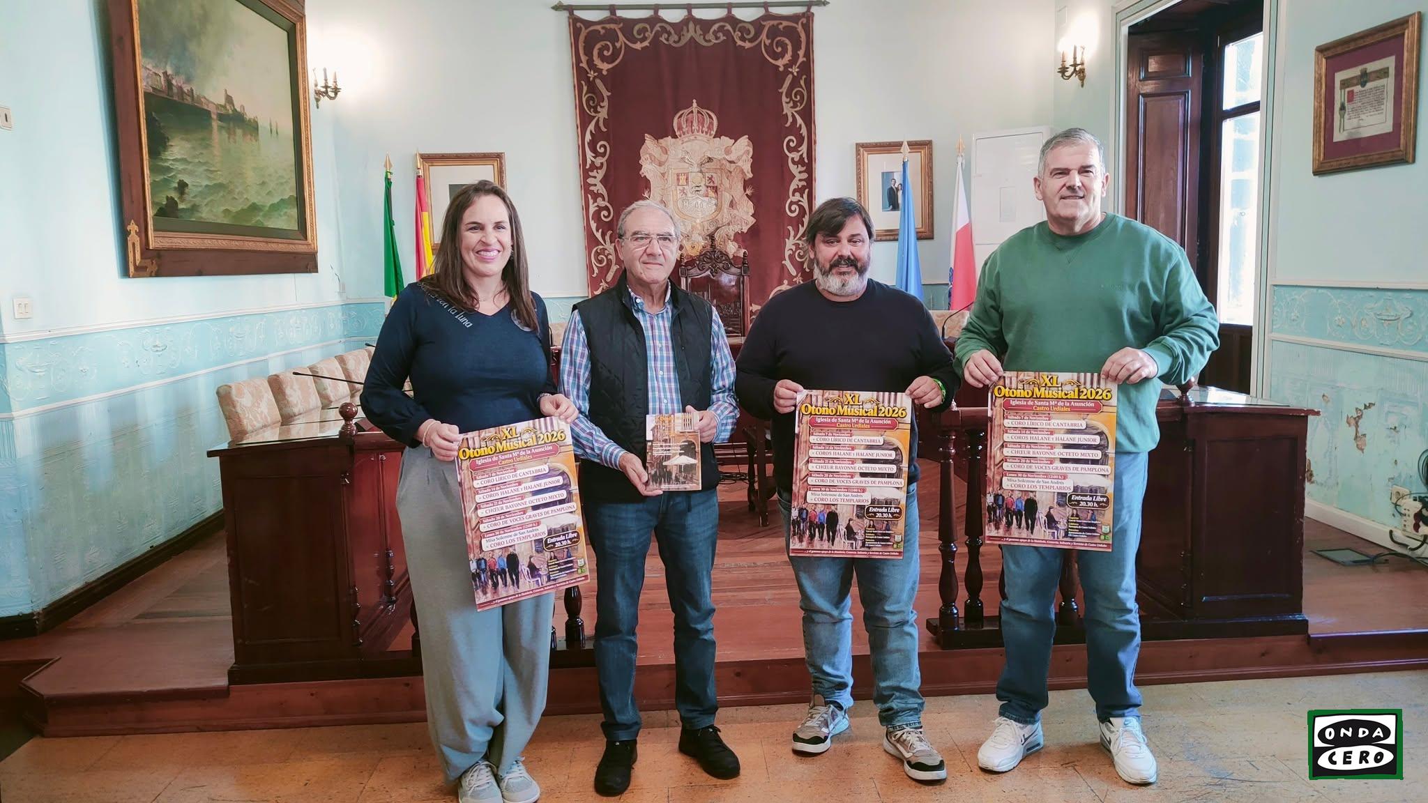 Presentado el Otoño musical castreño, organizado por el Coro voces graves Los templarios, que este año cumple su 40 aniversario